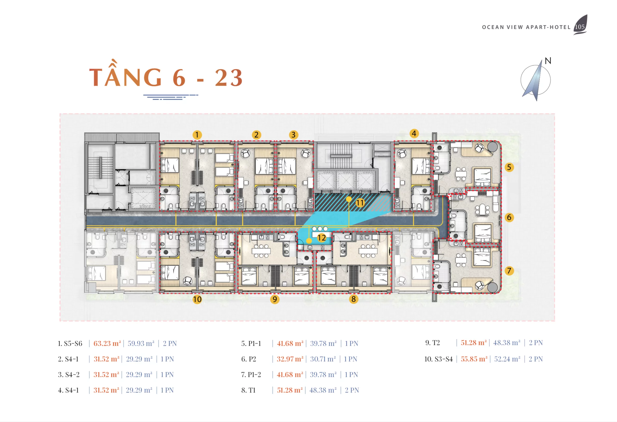 2bdr condo for Sale at Felicia Danang Beachfront Condo Project