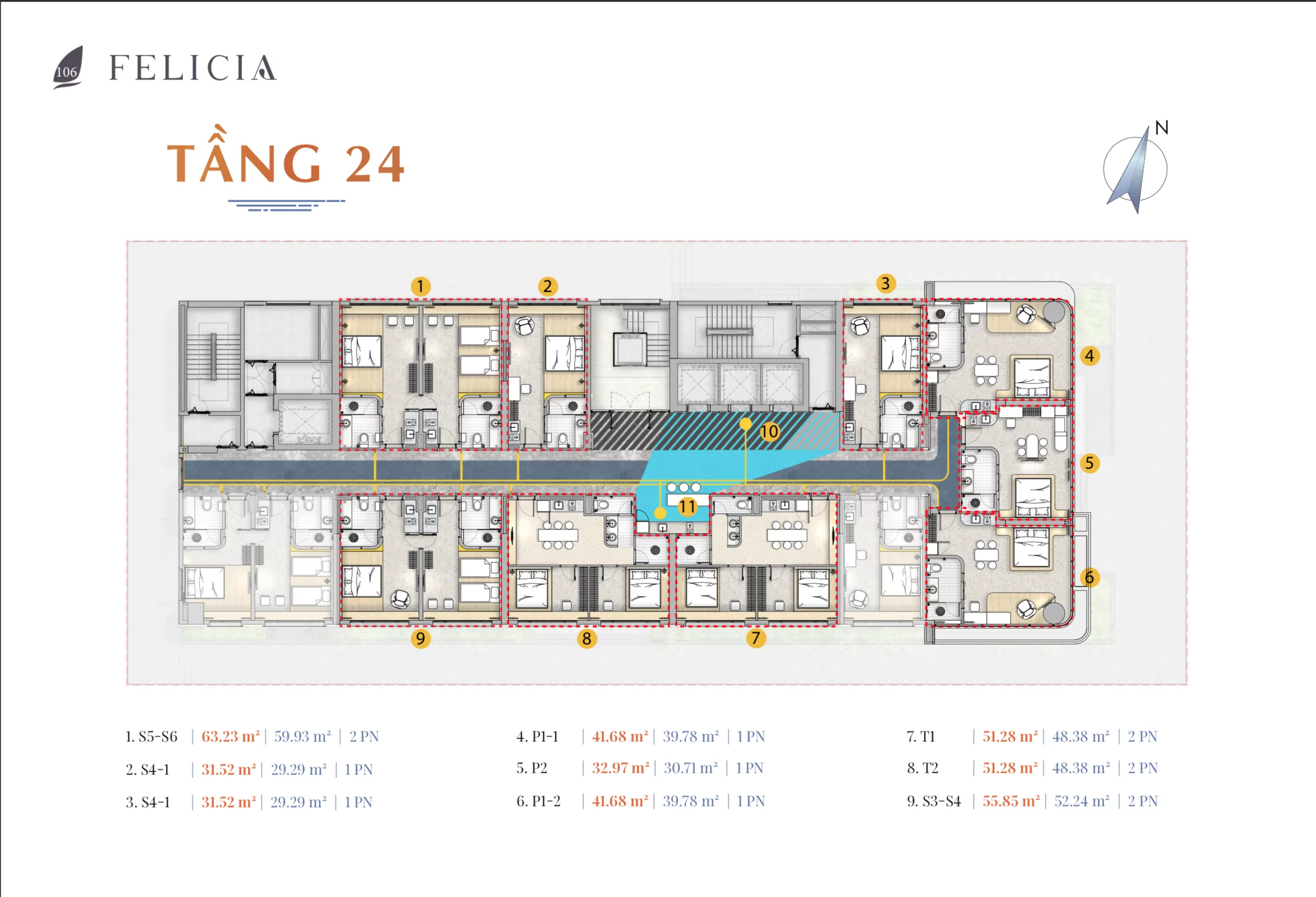 2bdr condo for Sale at Felicia Danang Beachfront Condo Project