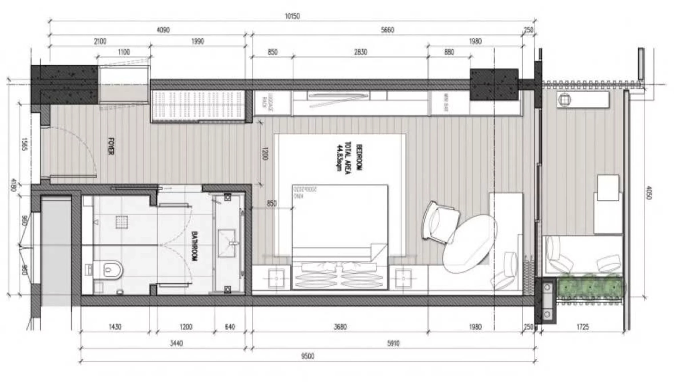 Studio condo for Lease Long Term at Hoiana Residences