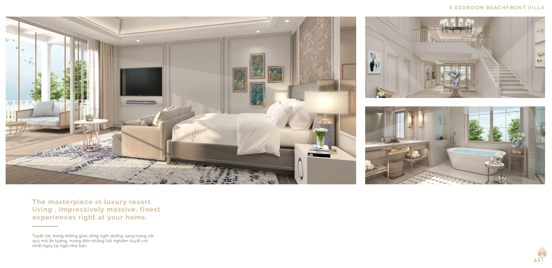 5bdr Beach Front Villa for Sale in Hoiana Shores Golf Villa Project