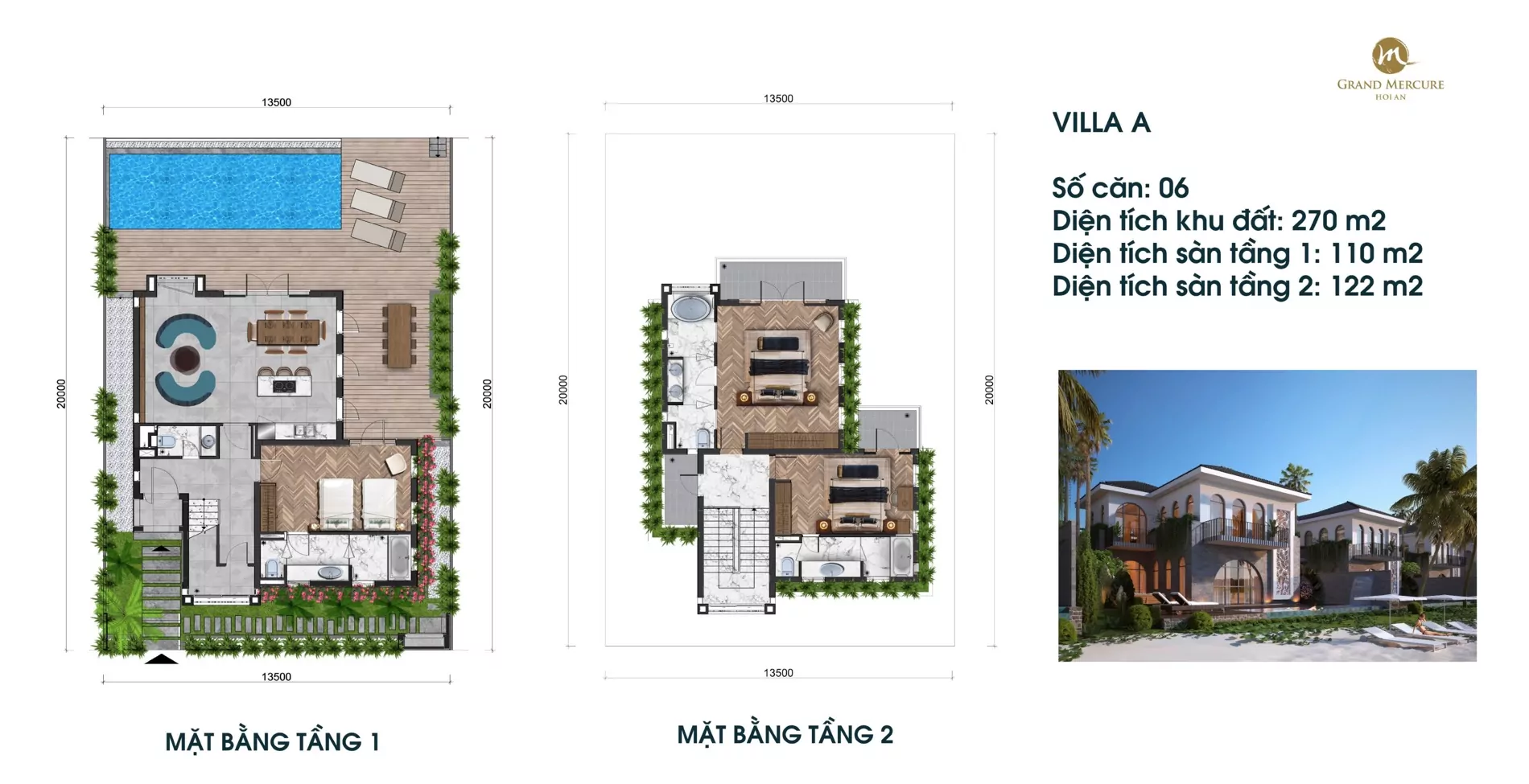 3 bedroom villa for sale in Grand Mercure Hoi An project